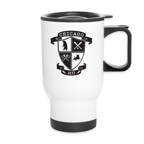A Chicago Crest - 14 oz Travel Mug with Handle