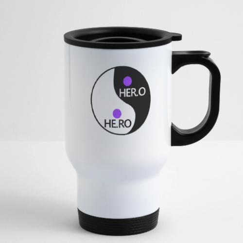 HE.RO / HER.O - 14 oz Travel Mug with Handle