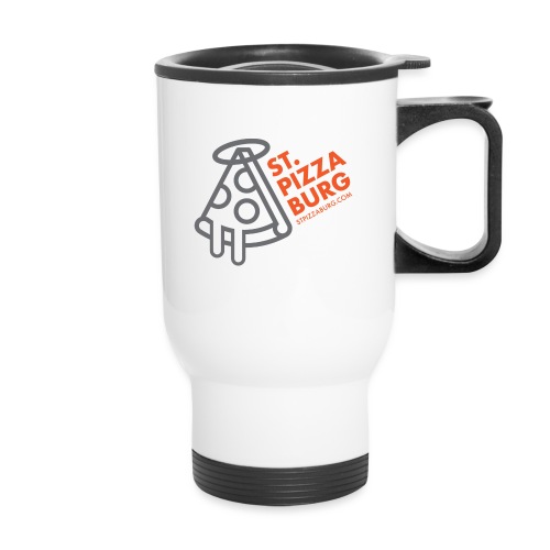 St. Pizzaburg - Light Colors - 14 oz Travel Mug with Handle