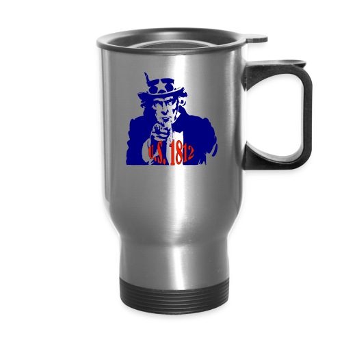 uncle-sam-1812 - 14 oz Travel Mug with Handle