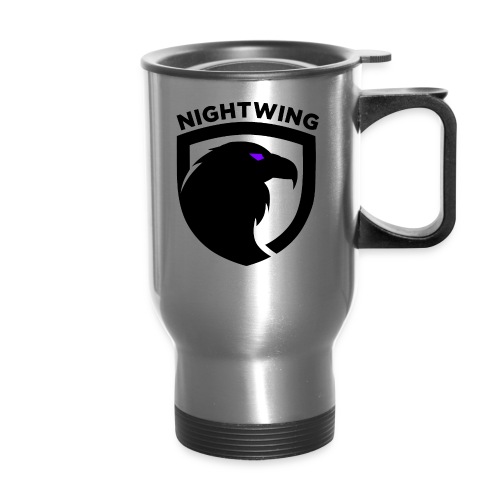 Nightwing Black Crest - 14 oz Travel Mug with Handle