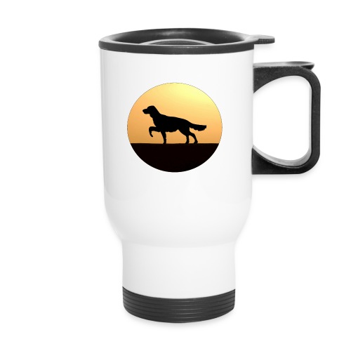 sunset setter pointer - 14 oz Travel Mug with Handle
