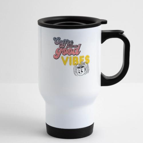 Coffee Energizes - 14 oz Travel Mug with Handle