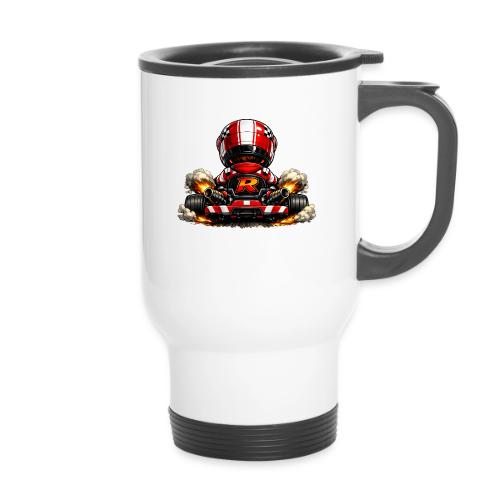 Carcadelogoracerback - 14 oz Travel Mug with Handle