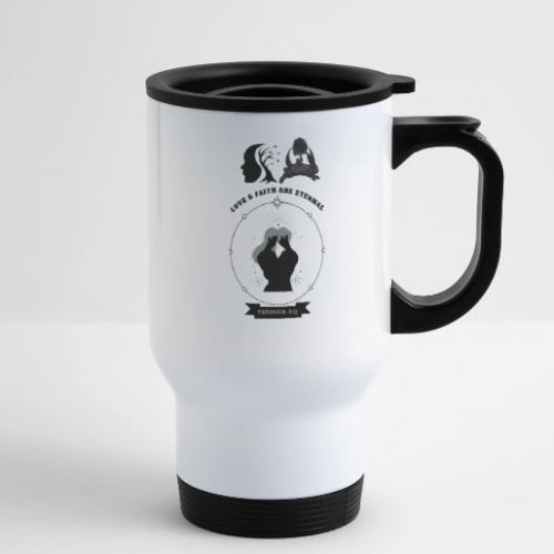 Love & Faith - 14 oz Travel Mug with Handle