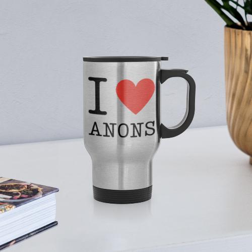 I <3 ANONS - Travel Mug with Handle
