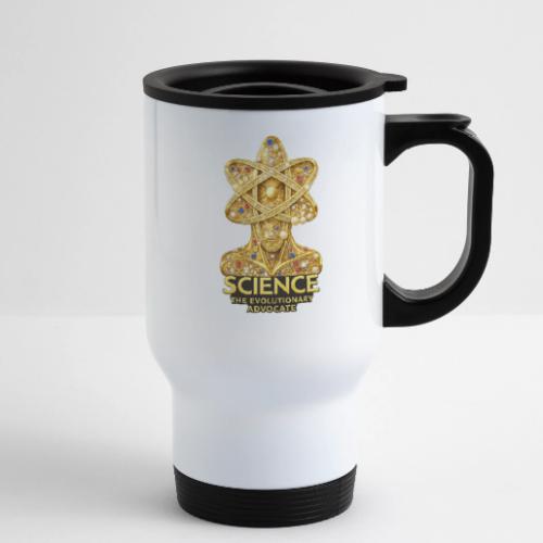 Science the Evolutionary Advocate - 14 oz Travel Mug with Handle