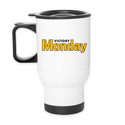 Victory Monday (White/1-sided) - Travel Mug with Handle