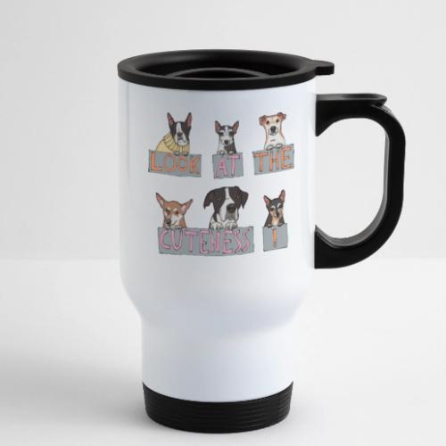 Look at the Cuteness - 14 oz Travel Mug with Handle