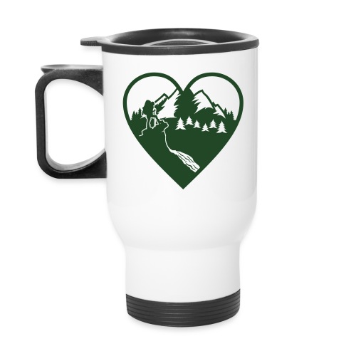 Hiking Love - 14 oz Travel Mug with Handle