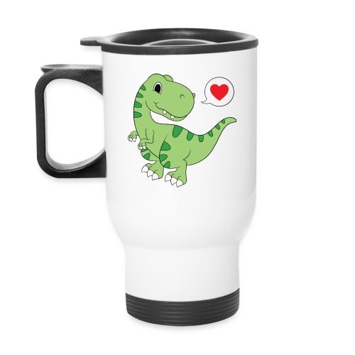 Dinosaur Love - 14 oz Travel Mug with Handle