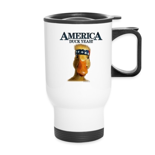America, Duck Yeah! Shirt - Travel Mug with Handle