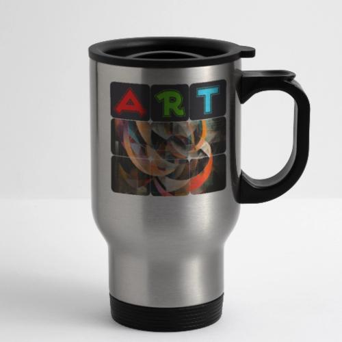 Fragments of Art - 14 oz Travel Mug with Handle