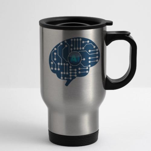 AI: Mind Wired - 14 oz Travel Mug with Handle