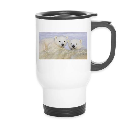 polarbears - 14 oz Travel Mug with Handle