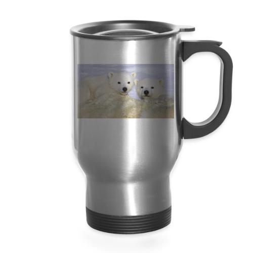 polarbears - 14 oz Travel Mug with Handle