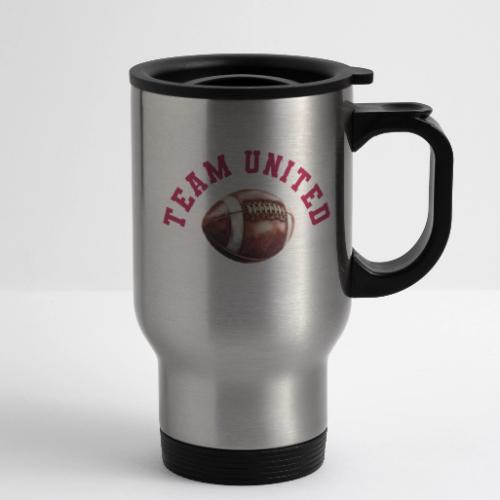 Team United American Football Design - 14 oz Travel Mug with Handle
