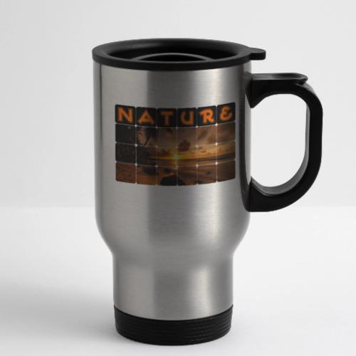 Nature: Golden Hour Escape - 14 oz Travel Mug with Handle