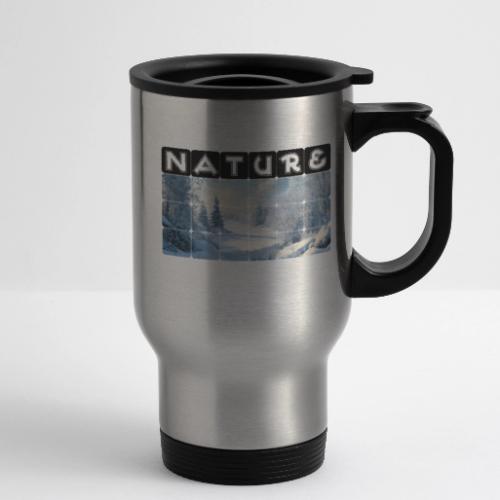 Nature: Frozen Horizon - 14 oz Travel Mug with Handle