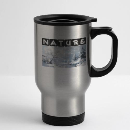 Nature: Winter Embrace - 14 oz Travel Mug with Handle