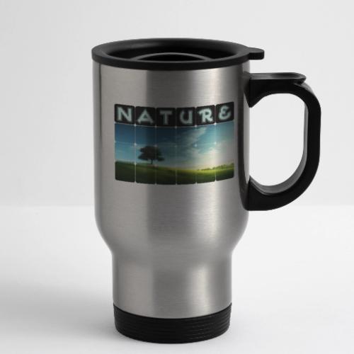 Nature: Solitary Strength - 14 oz Travel Mug with Handle