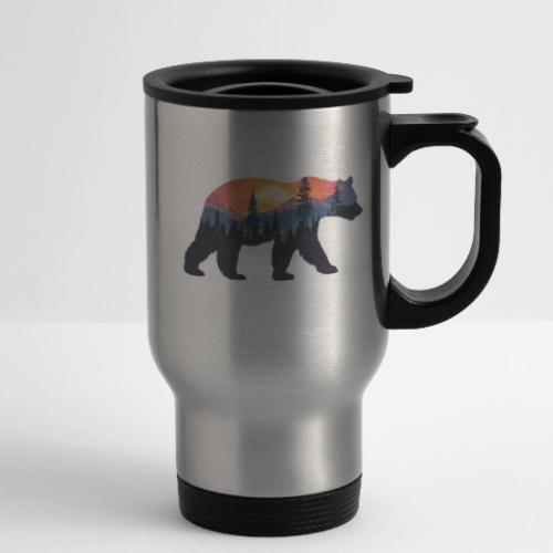 Mountain Spirit Bear - 14 oz Travel Mug with Handle