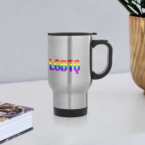 LGBTQ AF LGBTQ as Fuck Rainbow Pride Flag - Travel Mug with Handle