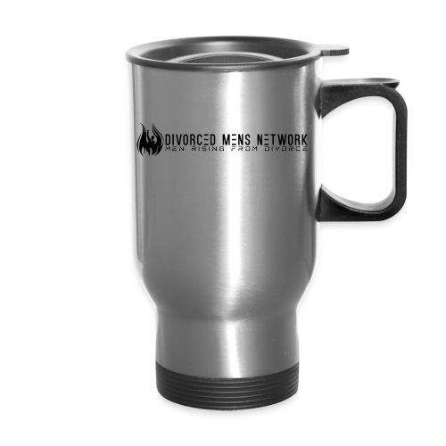 Front (DMN-Black) _ Back (Blank) - 14 oz Travel Mug with Handle