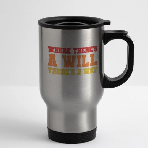 Willpower Wins - 14 oz Travel Mug with Handle
