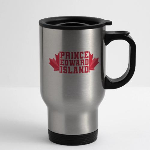 Prince Edward Island with maple leaf - 14 oz Travel Mug with Handle