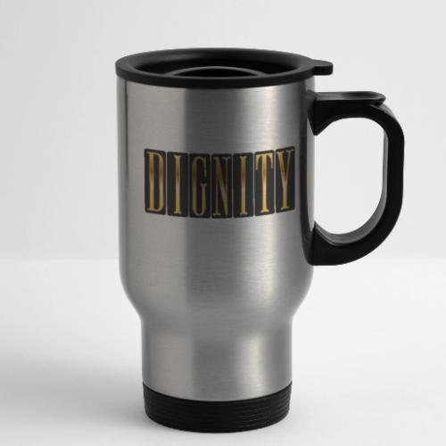 Golden Dignity - 14 oz Travel Mug with Handle