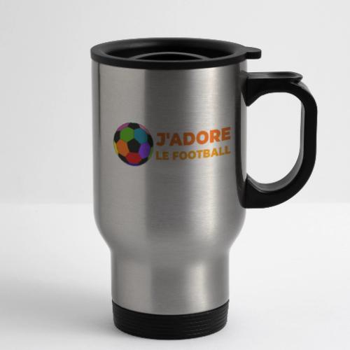 I love football - 14 oz Travel Mug with Handle