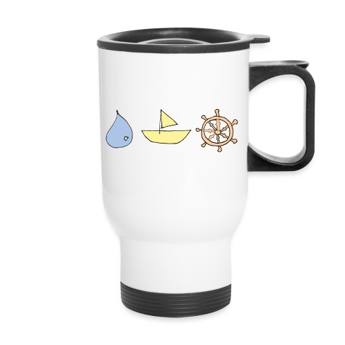 Drop, Ship, Dharma - Travel Mug with Handle