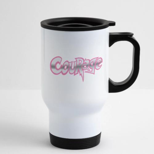 NEW COURAGE LOGO - 14 oz Travel Mug with Handle
