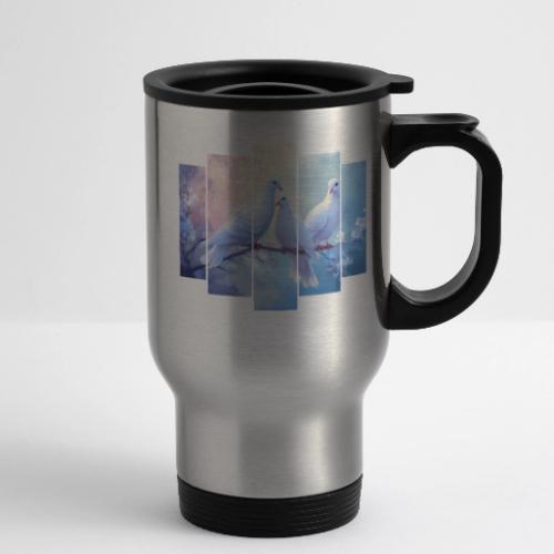 Symbols of Peace and Serenity - 14 oz Travel Mug with Handle