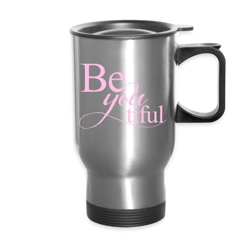 Be you tiful Beautiful - 14 oz Travel Mug with Handle