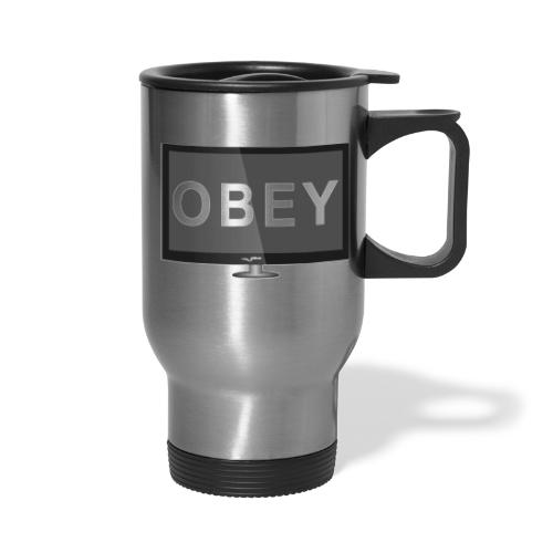 OBEY TV - 14 oz Travel Mug with Handle
