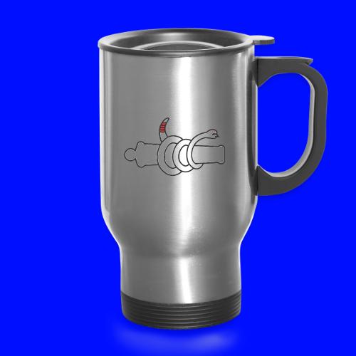 Lone Star BJJ - Come and Take It - White and Red - 14 oz Travel Mug with Handle