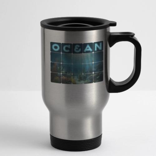 Ocean: Beneath the Surface - 14 oz Travel Mug with Handle