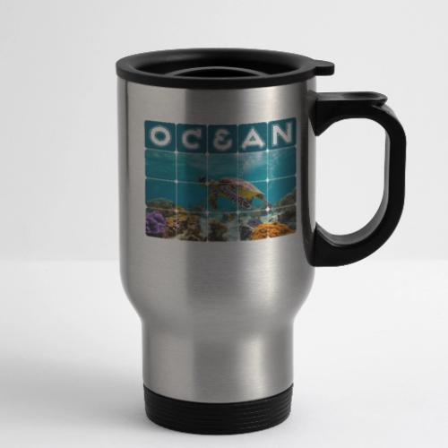 Ocean: Gentle Voyager - 14 oz Travel Mug with Handle