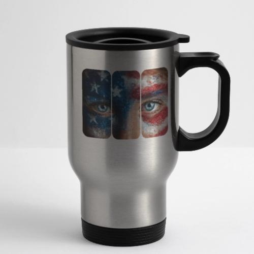 USA: Stars in Her Eyes - 14 oz Travel Mug with Handle
