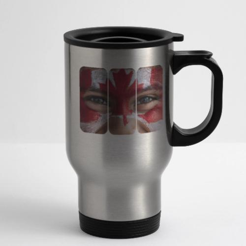 Proudly Canadian - 14 oz Travel Mug with Handle