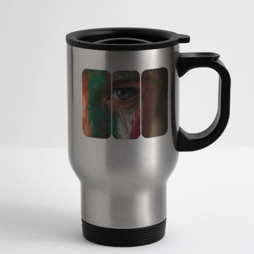 Mexico: Pride in Three Colors - 14 oz Travel Mug with Handle