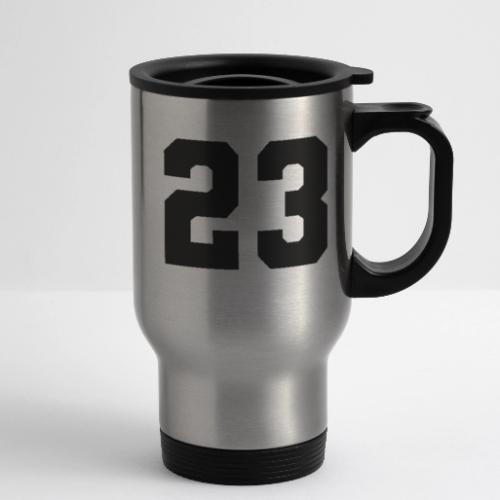 Varsity Number 23 Athletic Style - 14 oz Travel Mug with Handle