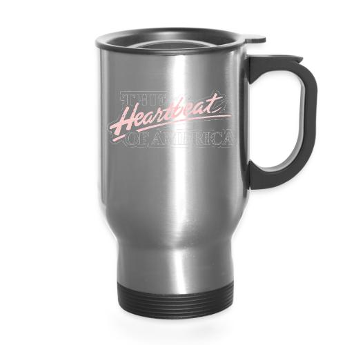 The Heartbeat of America - 14 oz Travel Mug with Handle