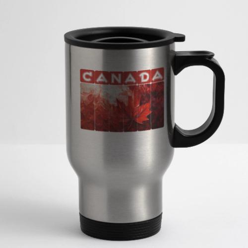 Canada Painted Pride - 14 oz Travel Mug with Handle