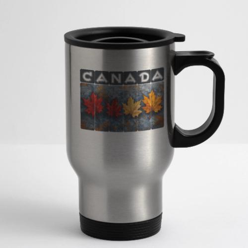 Colorful Canada Style - 14 oz Travel Mug with Handle