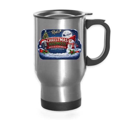 Rob's Christmas Madness WREM-DB - 14 oz Travel Mug with Handle