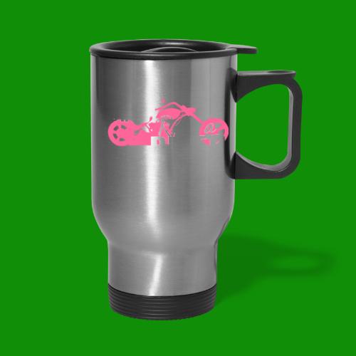 Forget the Cowboy Ride a Biker - Travel Mug with Handle