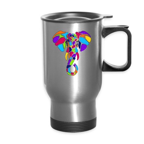 Art Deco elephant - Travel Mug with Handle